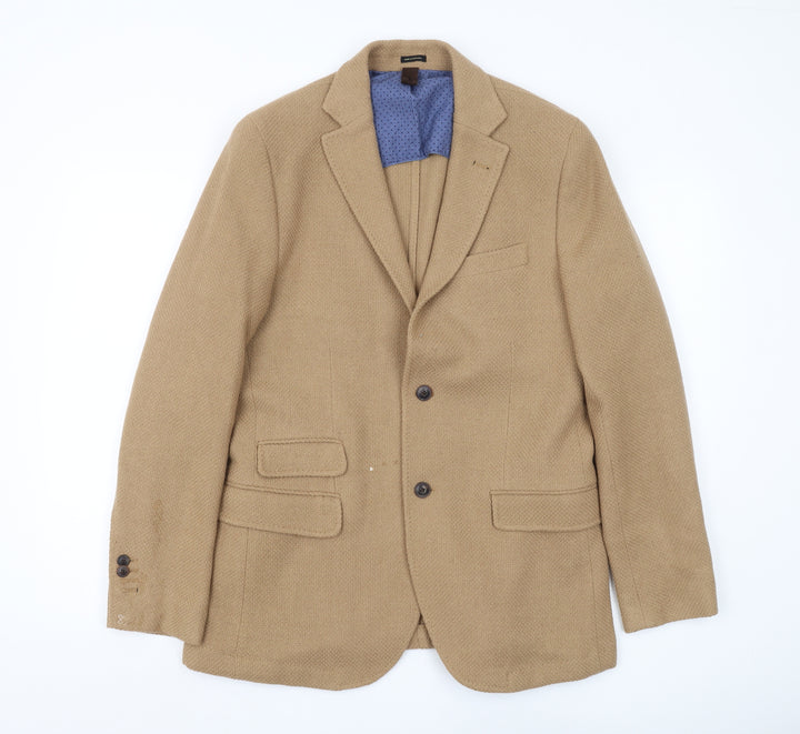 Massimo Dutti Men's Beige Blazer, Size 40, Formal