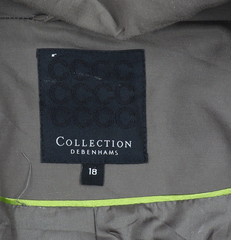 Debenhams Women's Brown Trench Coat, Size 18