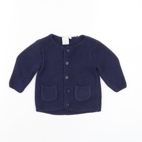 Jasper Conran Blue Unisex Cardigan 0-3 Months