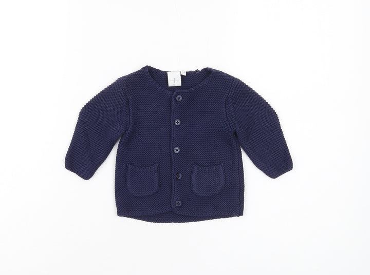 Jasper Conran Blue Unisex Cardigan 0-3 Months