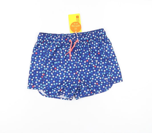 Mountain Warehouse Boys Blue Star Print Beach Shorts 7-8 Years