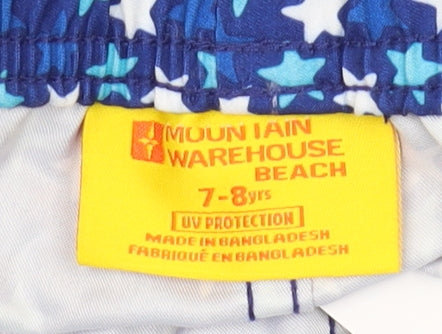 Mountain Warehouse Boys Blue Star Print Beach Shorts 7-8 Years