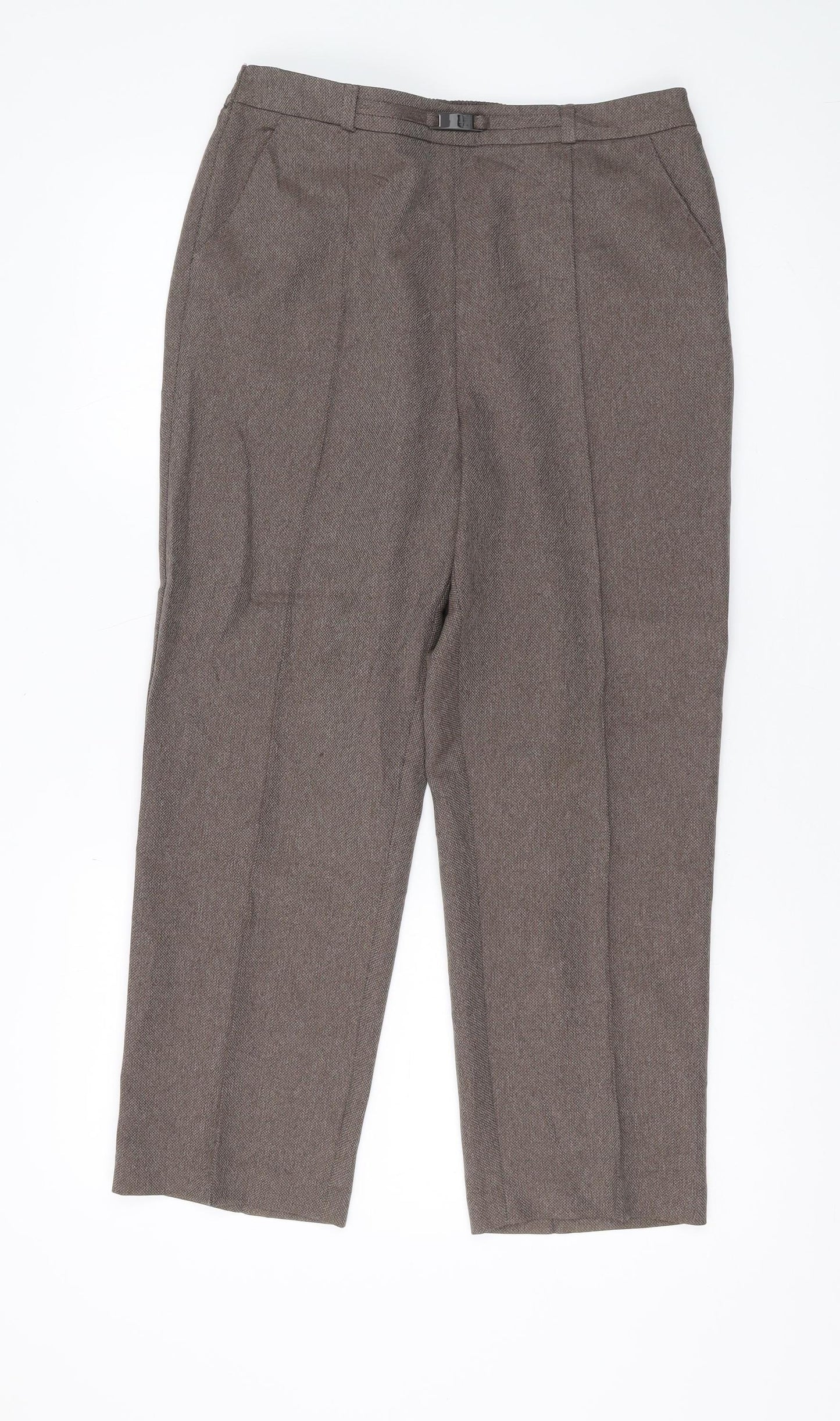 Honor Millburn Women's Brown Cropped Trousers Size 12