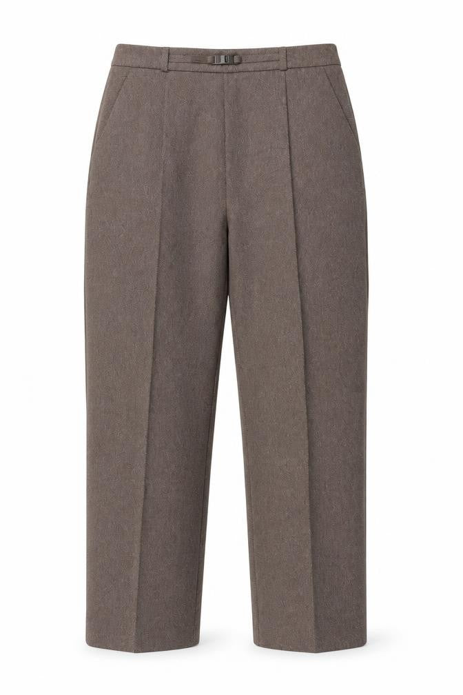 Front view of Honor Millburn Women's Brown Cropped Trousers, size 12