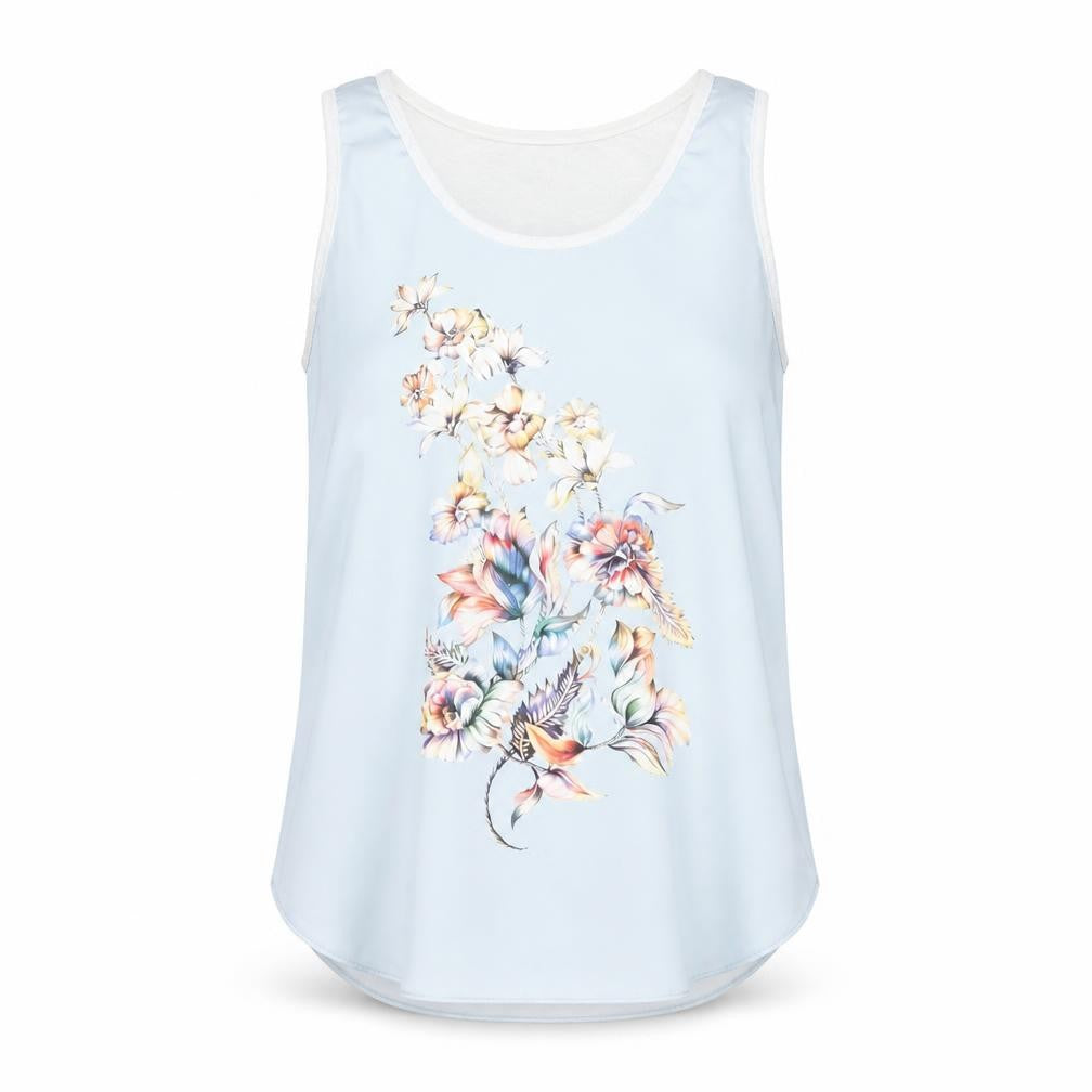 Front view of Reiss Women's Floral Multicoloured Tank Top, size 6