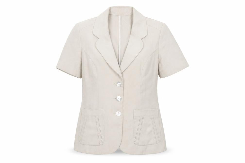 Front view of Eastex Beige Women's Suit Jacket 10