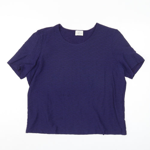 Eastex Women's Blue Crew Neck Regular Fit T-Shirt