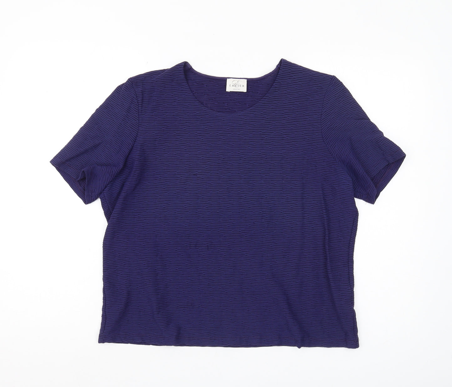 Eastex Women's Blue Crew Neck Regular Fit T-Shirt