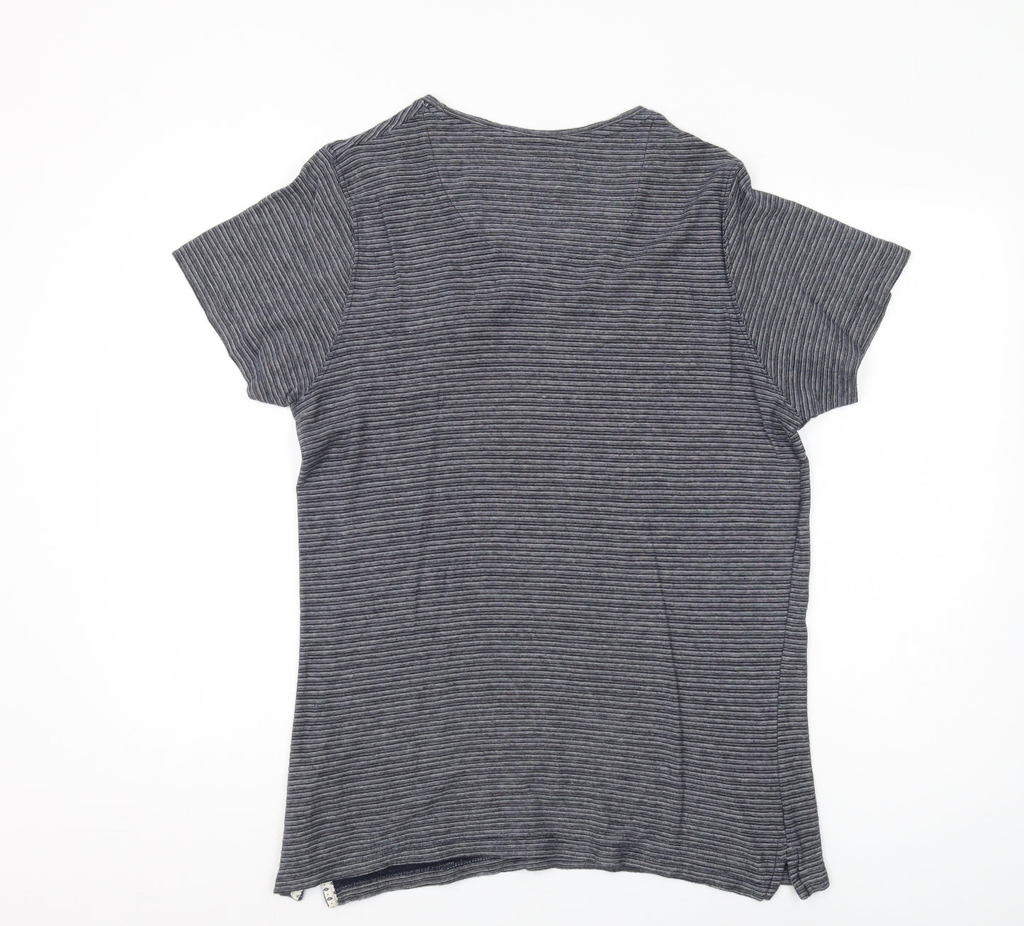 Jack & Jones Men's Blue Striped T-Shirt, M, Casual Wear