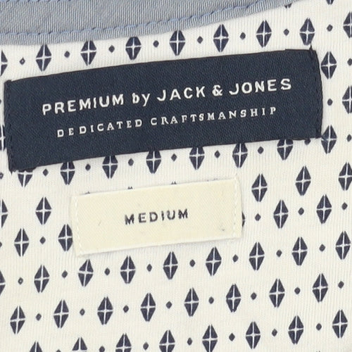 Jack & Jones Men's Blue Striped T-Shirt, M, Casual Wear