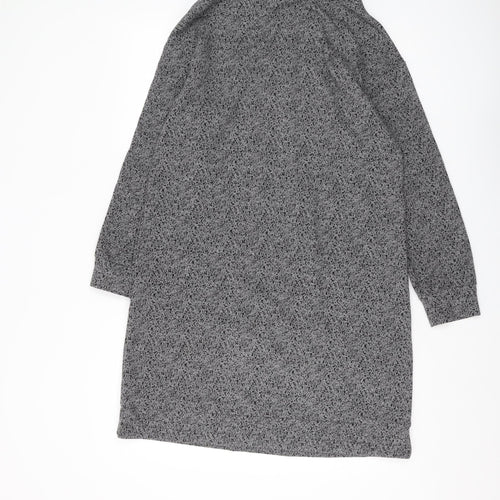 White Stuff Women's Grey Cowl Neck Shift Dress Size 12