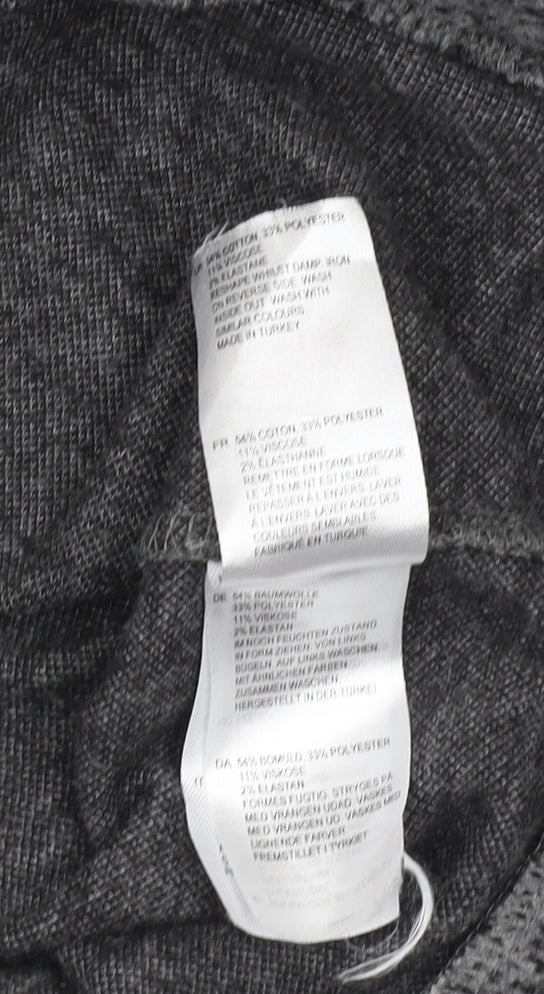 White Stuff Women's Grey Cowl Neck Shift Dress Size 12