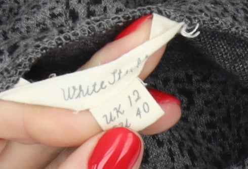 White Stuff Women's Grey Cowl Neck Shift Dress Size 12