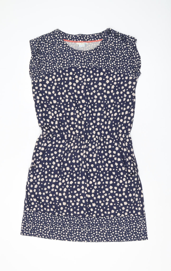 Boden Women's Blue Floral Shift Dress, Size 4, Sleeveless