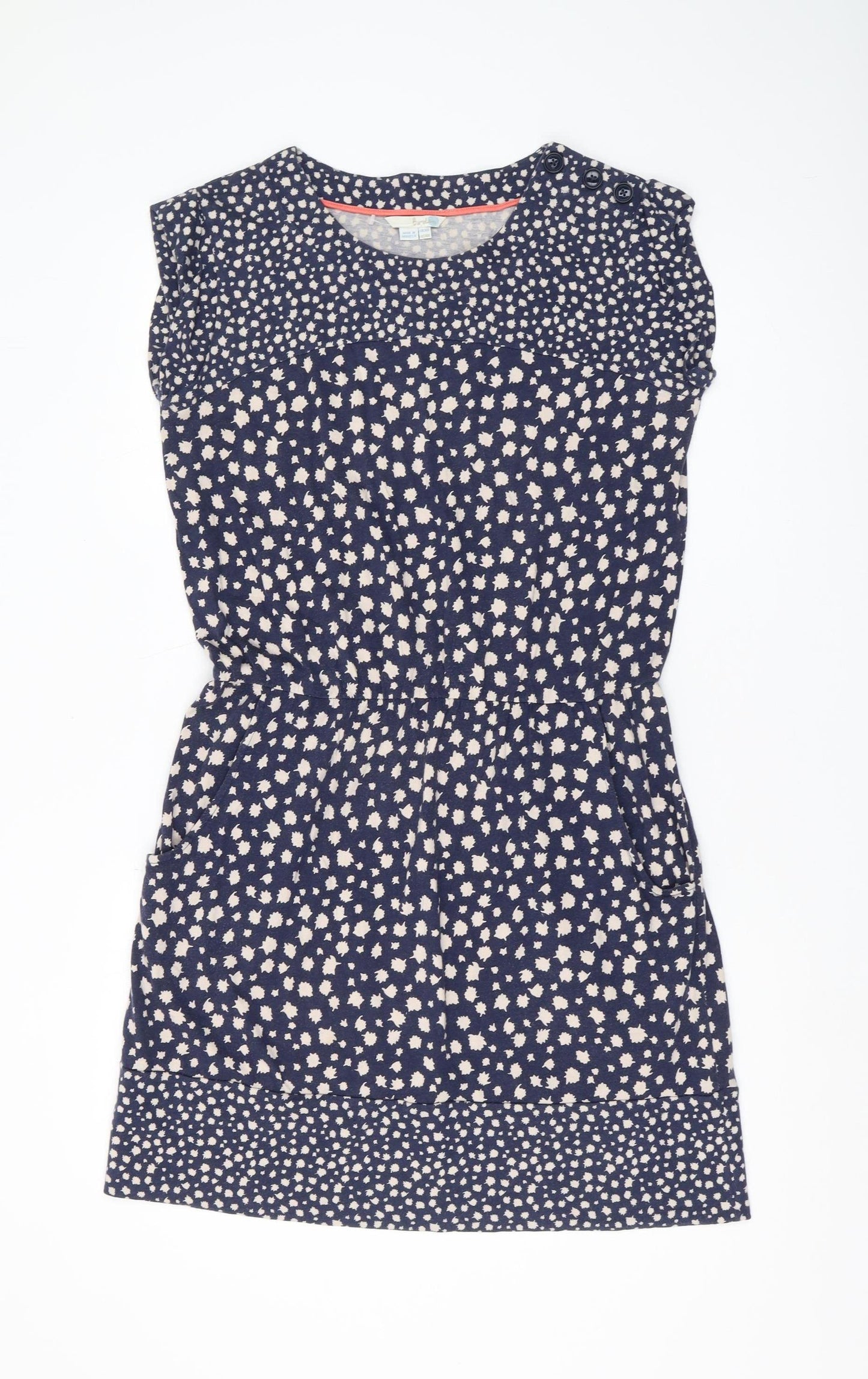 Boden Women's Blue Floral Shift Dress, Size 4, Sleeveless