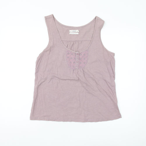 Seasalt Women's Purple Tank Top, Size 12, Cotton, Scoop Neck