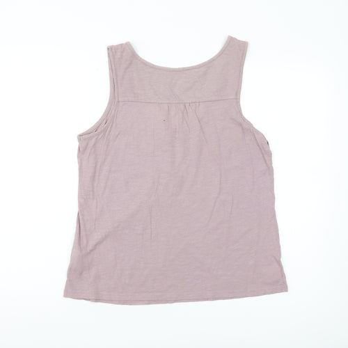 Seasalt Women's Purple Tank Top, Size 12, Cotton, Scoop Neck