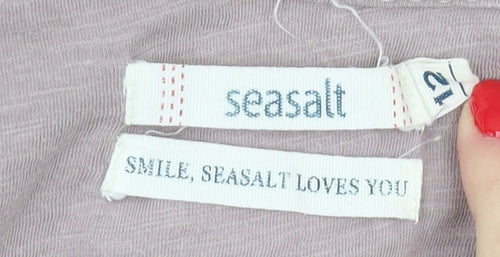 Seasalt Women's Purple Tank Top, Size 12, Cotton, Scoop Neck