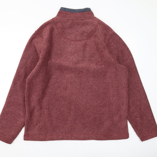 Weird Fish Men's XL Red 1/2 Zip Sweatshirt, Knit High Neck