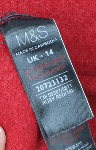 Marks and Spencer Women's Red Pullover Jumper Size 14