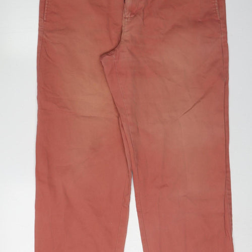 Lands' End Men's Red Chino Trousers, Size 36