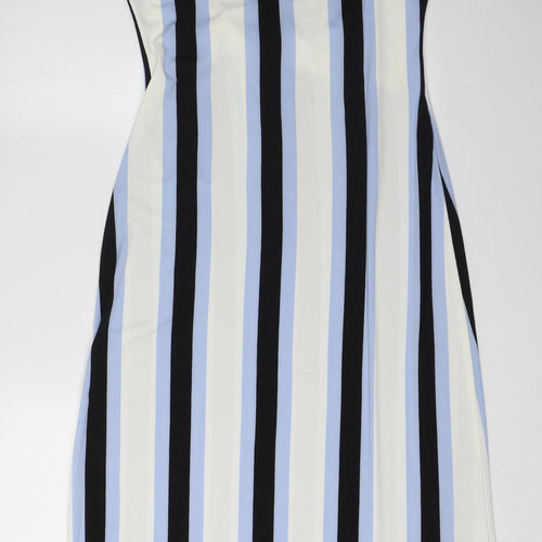 H&M Women's Multicoloured Striped Slip Dress M