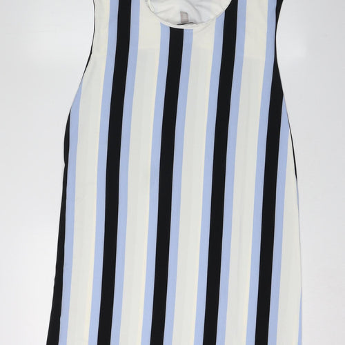 H&M Women's Multicoloured Striped Slip Dress M