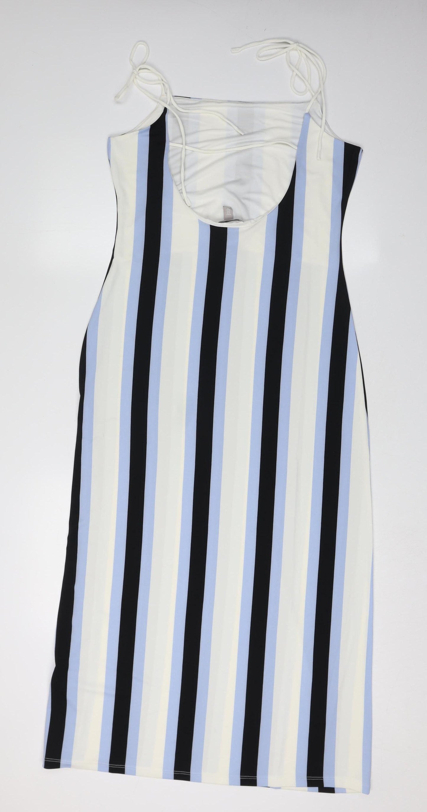 H&M Women's Multicoloured Striped Slip Dress M