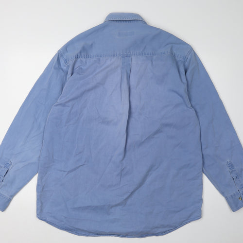 Cotton Traders Men's Blue Long Sleeve Shirt M