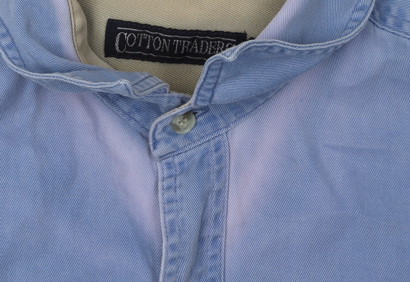 Cotton Traders Men's Blue Long Sleeve Shirt M