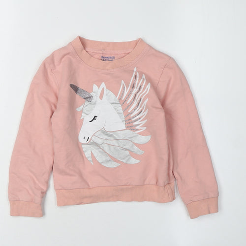 Smazero Pink Unicorn Girls Long Sleeve T-Shirt 3 Years