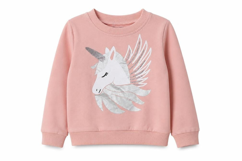 Smazero Pink Unicorn Girls Long Sleeve T-Shirt 3 Years
