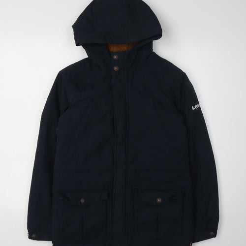 Levi's Boys Blue Hooded Jacket Size 12 Years