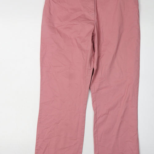 Cotton Traders Women's Pink Chinos Size 12
