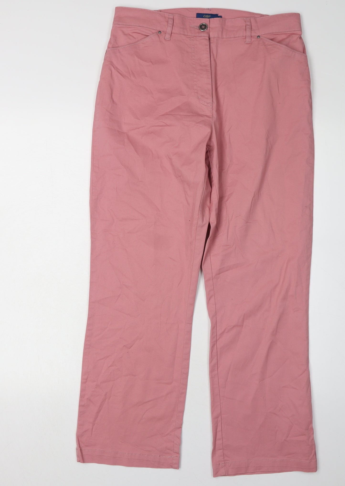 Cotton Traders Women's Pink Chinos Size 12