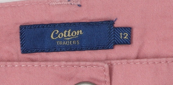 Cotton Traders Women's Pink Chinos Size 12
