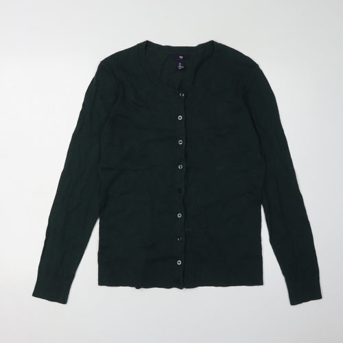 Gap Women's Green Cardigan Crew Neck Size L