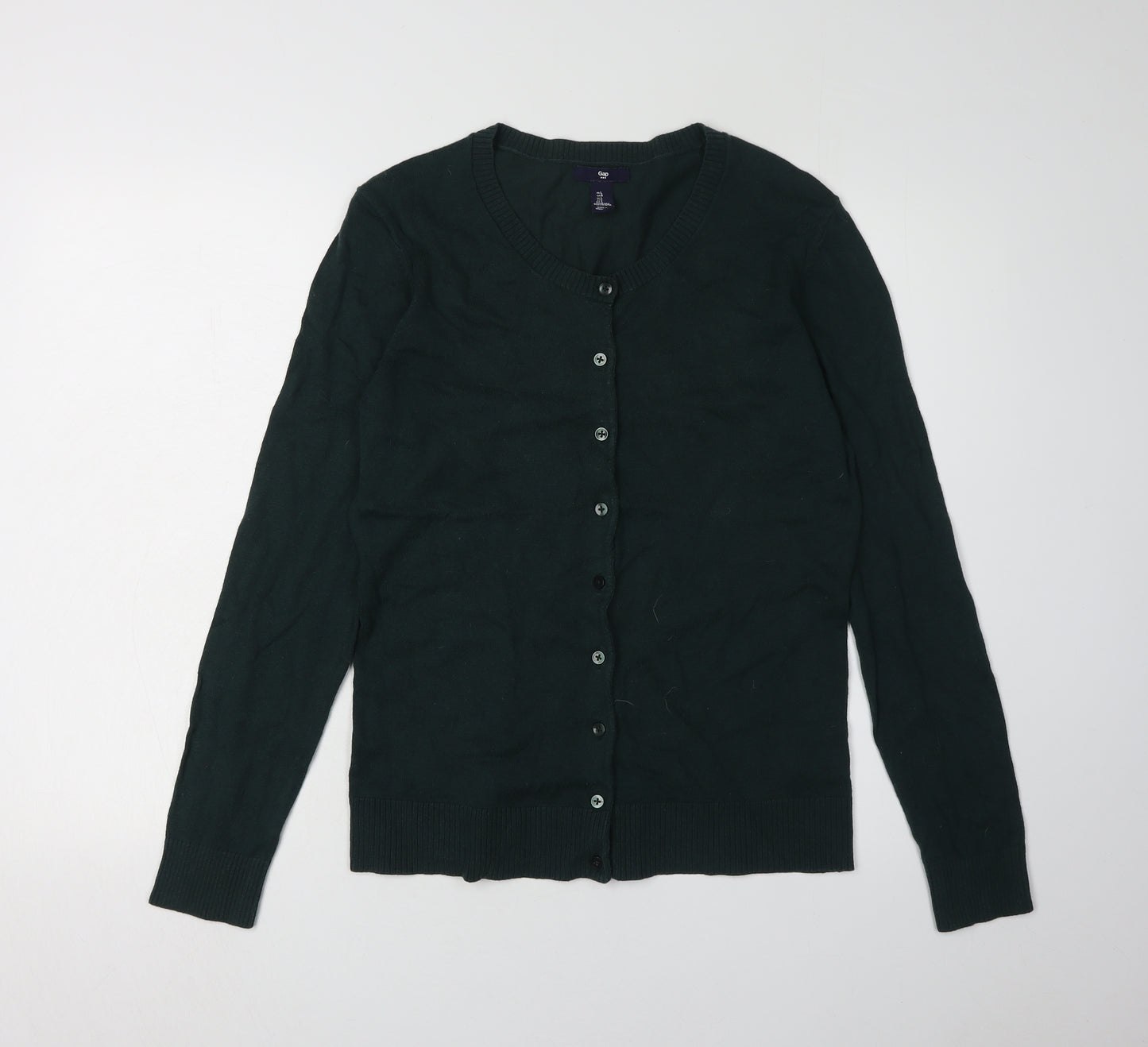 Gap Women's Green Cardigan Crew Neck Size L