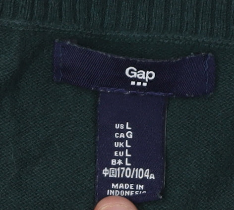 Gap Women's Green Cardigan Crew Neck Size L