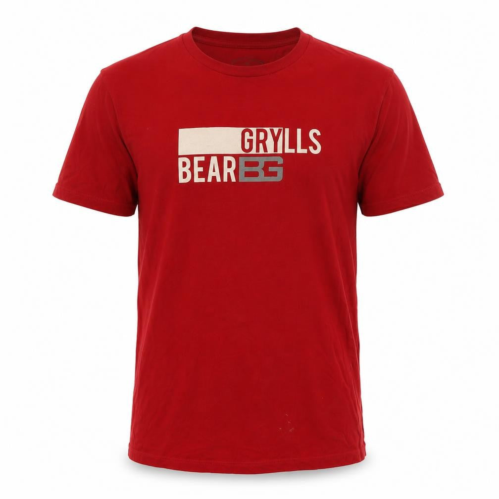 Front view of Craghoppers Men's Red Logo T-Shirt L