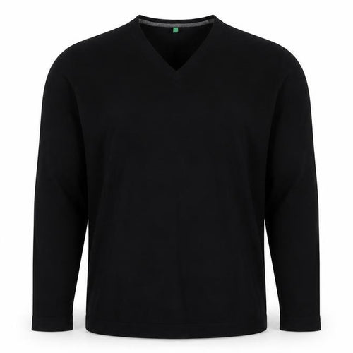 United Colors of Benetton 2XL Men's Black V-Neck Pullover