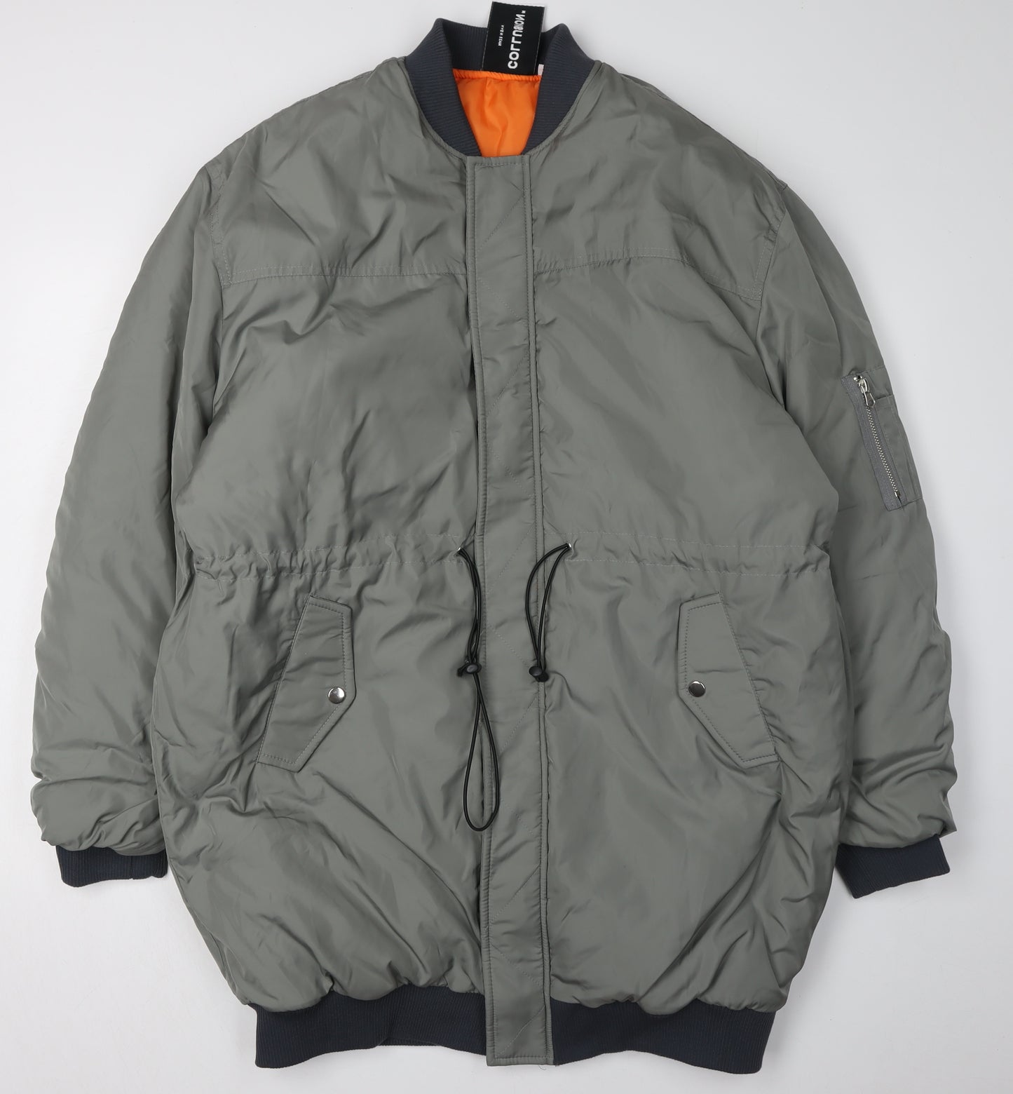 COLLUSION Women's Grey Bomber Jacket, Size S, New