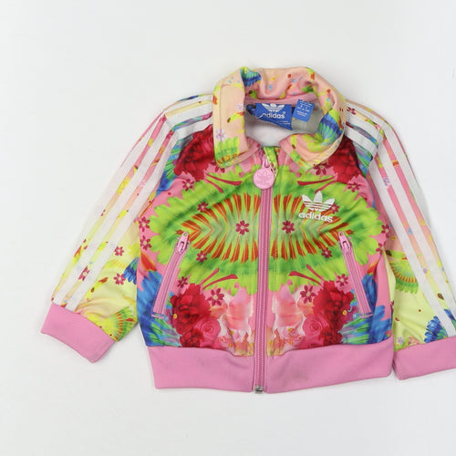 Adidas Unisex Baby Floral Track Jacket 0-3 Months