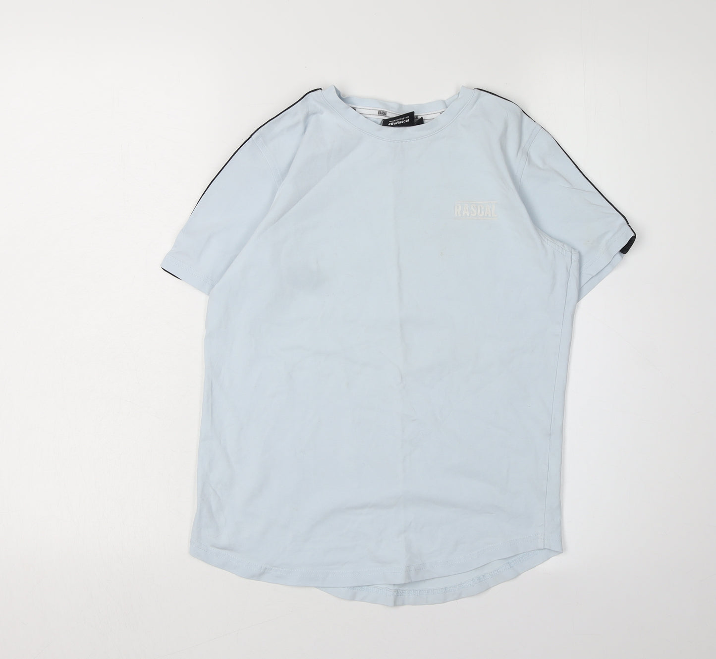 Rascal Boys Blue T-Shirt L Jersey Solid Casual Style