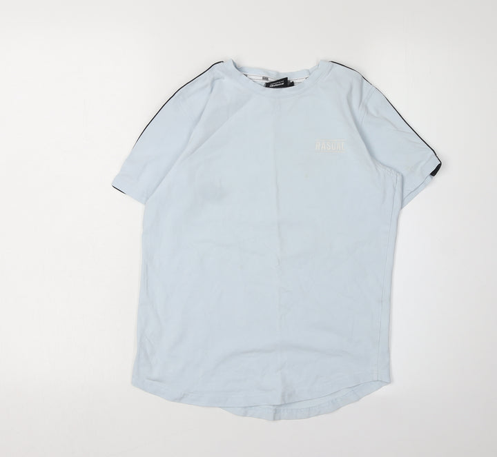 Rascal Boys Blue T-Shirt L Jersey Solid Casual Style