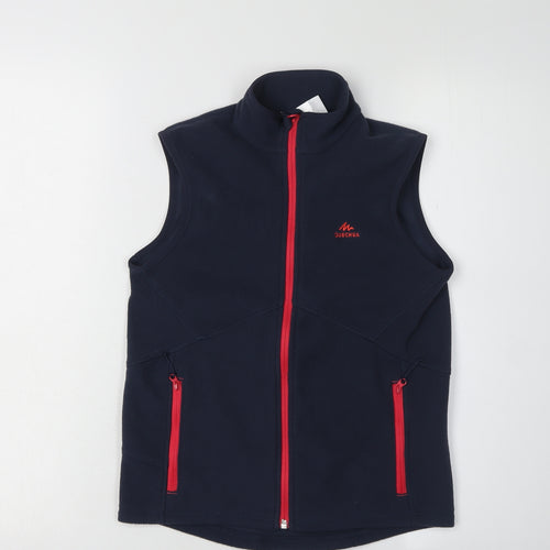 Decathlon Girls Blue Fleece Waistcoat 8-9 Years