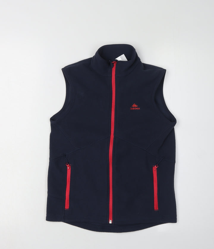 Decathlon Girls Blue Fleece Waistcoat 8-9 Years