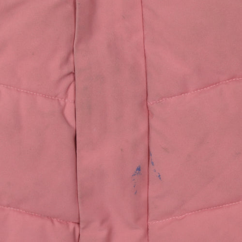 TOG24 Girls Pink Puffer Jacket, Size 10-11, Hooded & Lined