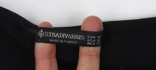 Stradivarius Women’s Black Bodycon Dress XL