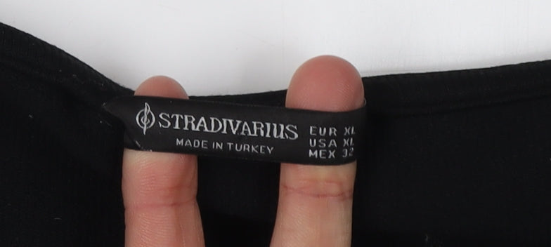 Stradivarius Women’s Black Bodycon Dress XL